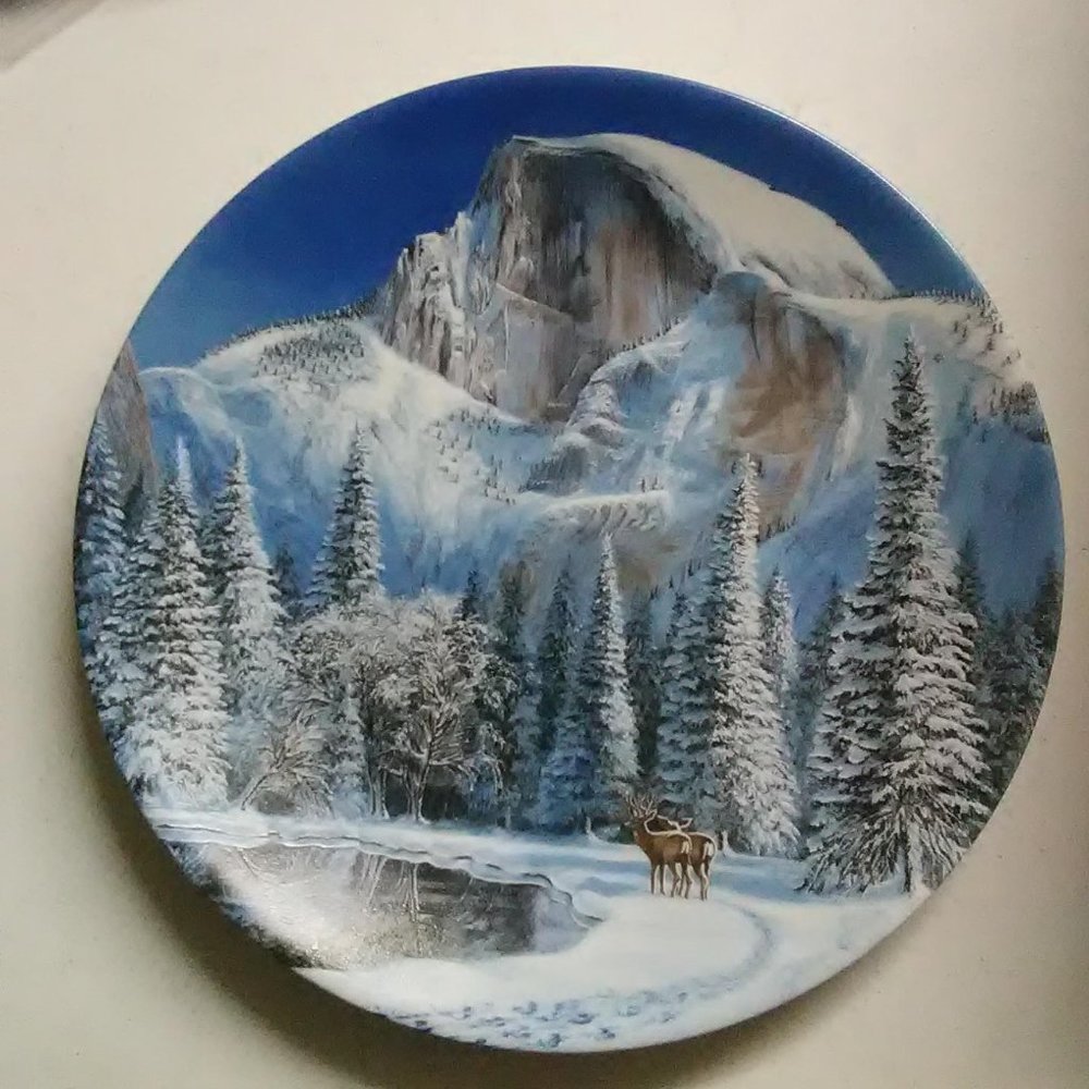 Jean Sias- Blue Snow At Half Dome Collector Plate
